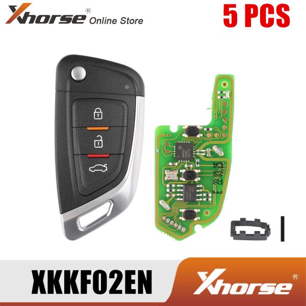Clé Universelle XHORSE XKKF02EN Filaire Style BMW - 3 Boutons - Lot de 5
